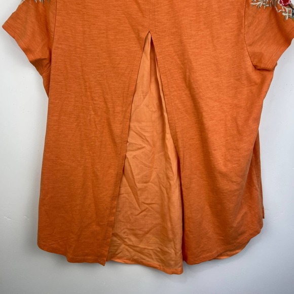Sundance Orange Embroidered Blouse - Picture 4 of 7